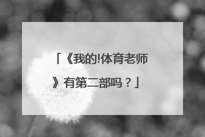 《我的!体育老师》有第二部吗？