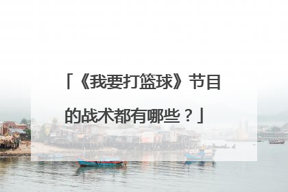 《我要打篮球》节目的战术都有哪些？