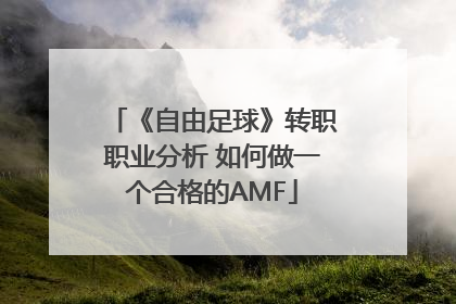 《自由足球》转职职业分析 如何做一个合格的AMF