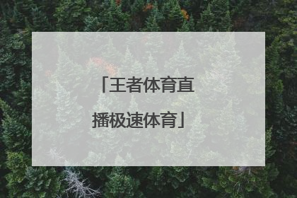 「王者体育直播极速体育」王者体育极速版