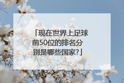 现在世界上足球前50位的排名分别是哪些国家?