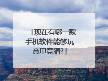 现在有哪一款手机软件能够玩意甲竞猜?