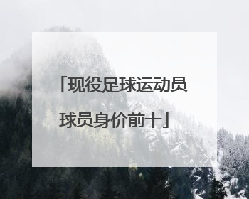 现役足球运动员球员身价前十