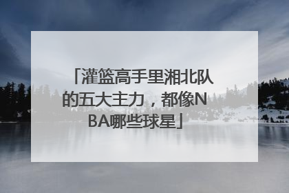 灌篮高手里湘北队的五大主力，都像NBA哪些球星