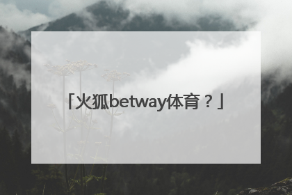 火狐betway体育？