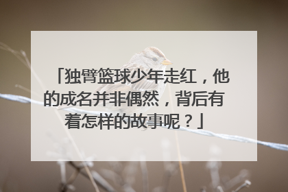 独臂篮球少年走红，他的成名并非偶然，背后有着怎样的故事呢？