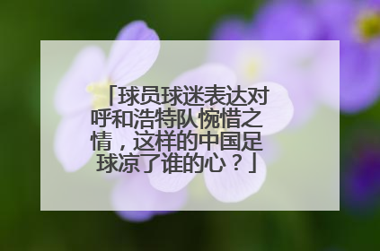 球员球迷表达对呼和浩特队惋惜之情，这样的中国足球凉了谁的心？