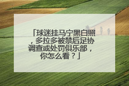 球迷挂马宁黑白照，多拉多被禁后足协调查或处罚俱乐部，你怎么看？