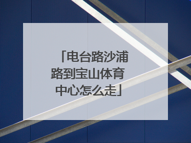 电台路沙浦路到宝山体育中心怎么走