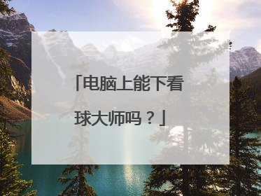 电脑上能下看球大师吗？