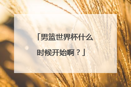 男篮世界杯什么时候开始啊？