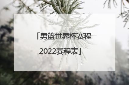 「男篮世界杯赛程2022赛程表」男篮世界杯2022赛程表中国