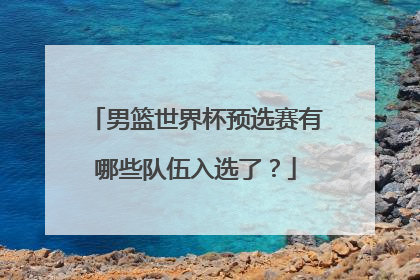 男篮世界杯预选赛有哪些队伍入选了？