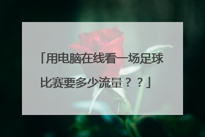 用电脑在线看一场足球比赛要多少流量？？