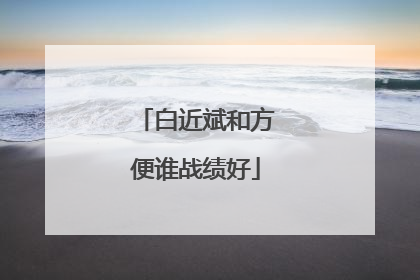 白近斌和方便谁战绩好