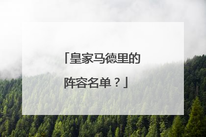 皇家马德里的阵容名单？