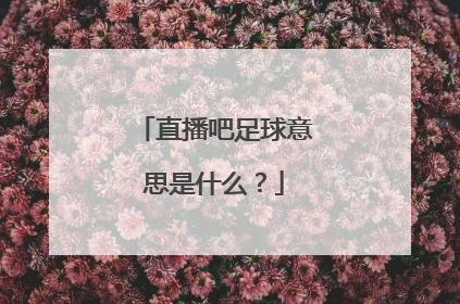 直播吧足球意思是什么？