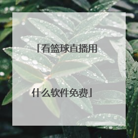 看篮球直播用什么软件免费