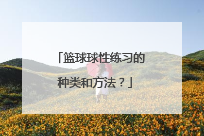 篮球球性练习的种类和方法？