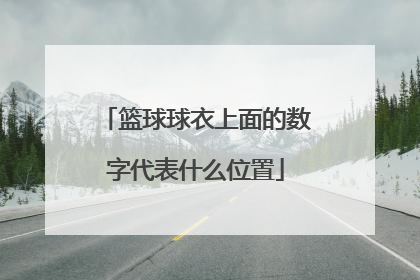 篮球球衣上面的数字代表什么位置