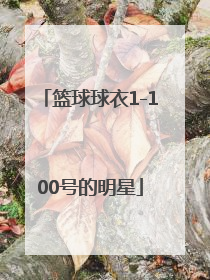 篮球球衣1-100号的明星