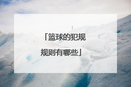 「篮球的犯规规则有哪些」小学生篮球规则犯规有哪些