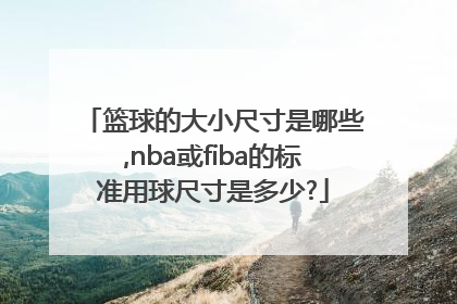 篮球的大小尺寸是哪些,nba或fiba的标准用球尺寸是多少?