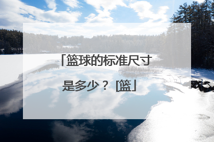 篮球的标准尺寸是多少？ [篮