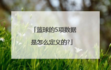 篮球的5项数据是怎么定义的?