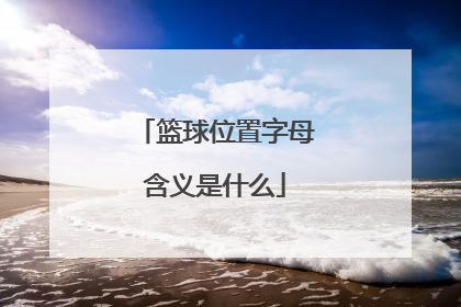 篮球位置字母含义是什么