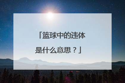 篮球中的违体是什么意思？