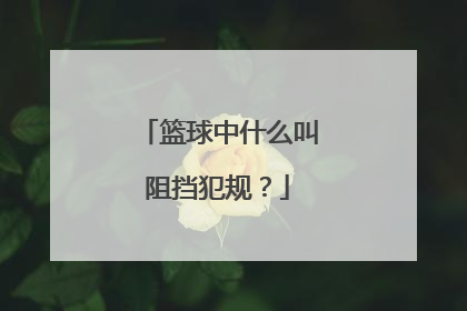 篮球中什么叫阻挡犯规？