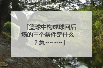 篮球中构成球回后场的三个条件是什么？急~~~~