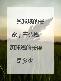 篮球场的长宽，三分线、罚球线的长度是多少