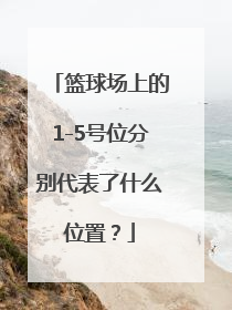 篮球场上的1-5号位分别代表了什么位置？