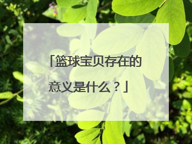 篮球宝贝存在的意义是什么？