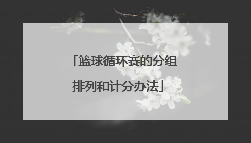 篮球循环赛的分组排列和计分办法