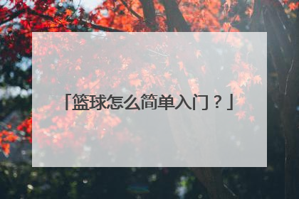 篮球怎么简单入门？