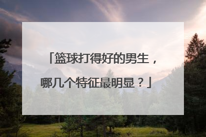 篮球打得好的男生，哪几个特征最明显？