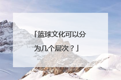 篮球文化可以分为几个层次？