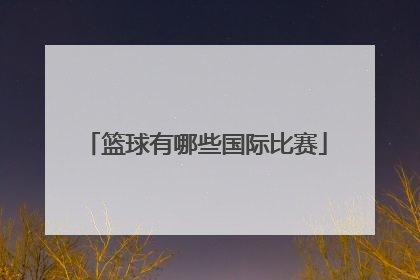 篮球有哪些国际比赛