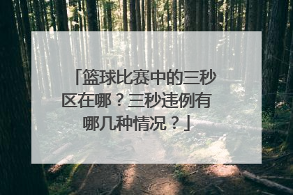 篮球比赛中的三秒区在哪？三秒违例有哪几种情况？