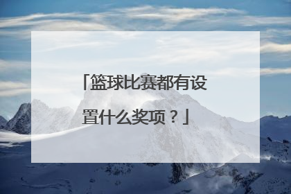 篮球比赛都有设置什么奖项？