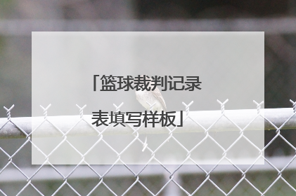 「篮球裁判记录表填写样板」篮球裁判记录表填写教程