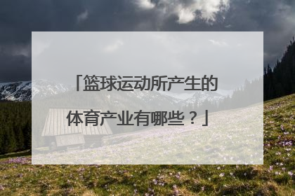 篮球运动所产生的体育产业有哪些？