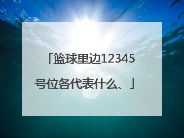 篮球里边12345号位各代表什么、