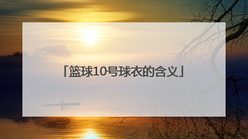 「篮球10号球衣的含义」篮球22号球衣的含义