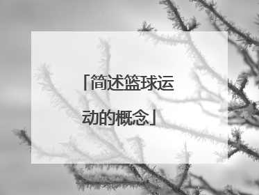 简述篮球运动的概念