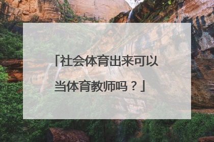 社会体育出来可以当体育教师吗？