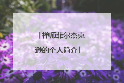 禅师菲尔杰克逊的个人简介